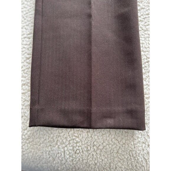 Van Heusen Studio Stretch Extensible Dark Brown Mid-Rise Straight Leg Pants Sz 4 - Picture 10 of 10